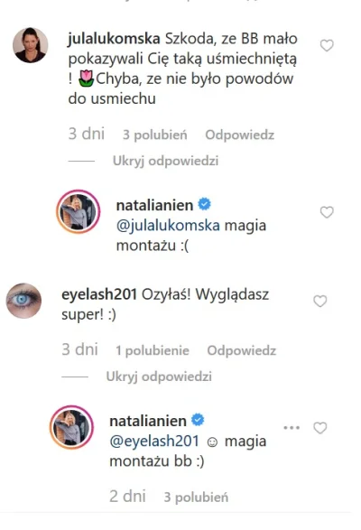 mAgnes91 - A tymczasem zapomniana Natalka tłumaczy się na insta ze swojej bezbarwnośc...