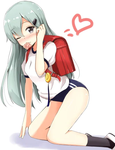 bakayarou - #randomanimeshit #kancolle #kantaicollection #suzuya #blushedface #school...