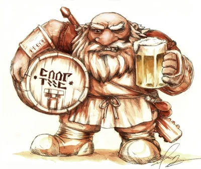 tor_Arka - Przypominają się czasy grania w D&D

#piwo #krasnolud #dwarf #rysunek #f...