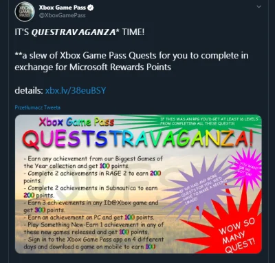 qlimax3 - Microsoft #!$%@?ł dzisiaj xD

https://twitter.com/XboxGamePass/status/120...