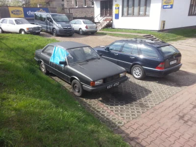 o.....y - Audi 80 B2 w (chyba najrzadszej) wersji dwudrzwiowy sedan na rejestracjach ...