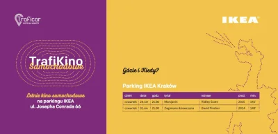 DOgi - #traficar #krakow Traficar i Ikea organizują dzisiaj kino samochodowe w Krakow...