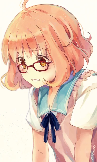 LlamaRzr - #randomanimeshit #kyoukainokanata #miraikuriyama #meganekko #blushedface #...