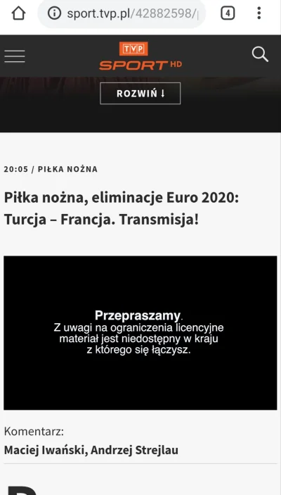 Comprido - #mecz #tvp chyba coś się pomyliło. Po co transmitują mecz jak nie można go...