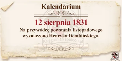 ksiegarnia_napoleon - #powstanielistopadowe #dembinski #niepodleglosc #kalendarium