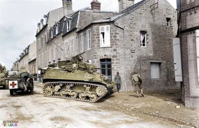 wfyokyga - M5A1 Stuart, Normandia 1944 koloryzowane.
#historia #czolgi #militaria #i...