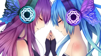 Azur88 - #randomanimeshit #anime #vocaloid #hatsunemiku #megurineluka #longhair #purp...