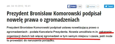 norbw74 - Nowela umożliwia m.in. zakazanie organizacji dwóch lub więcej zgromadzeń w ...