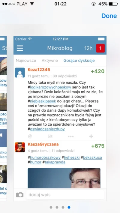 jaskowice1 - Nie mieliście innego screen'a do zaprezentowania Wykopu / Mikrobloga w A...