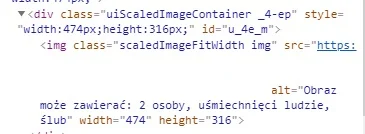 H....._ - Facebook dodaje automatyczny opis obrazu w atrybucie *alt*
Opis dla pary m...