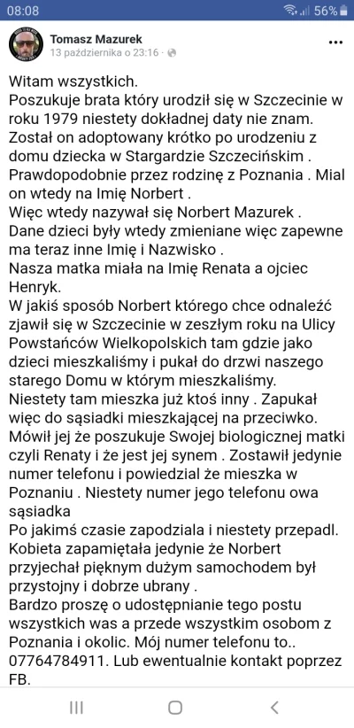 Wejszlo - Może znacie jakiegoś Norberta, który pasuje do opisu? 
#poznan