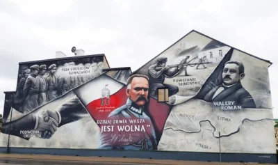 opanek - @WartoWiedziec: Fajny mural mamy w Suwałkach z okazji odzyskania niepodległo...