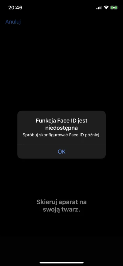 Staszek_ - Jakieś pomysły co zrobić żebym mógł dodać twarz do Face ID? #apple #ios