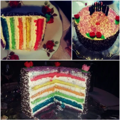 musztardapoobiedzie - Mój rainbow cake! 
#pieczzwykopem #rainbowcake ##!$%@? 
( ͡° ͜ʖ...