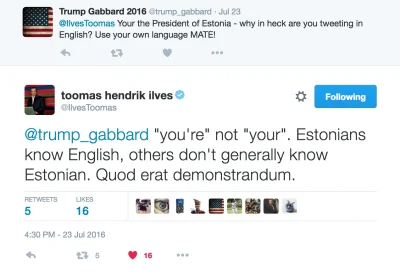 E.....a - Prezydent #estonia kontra zwolennik #trump. #polityka