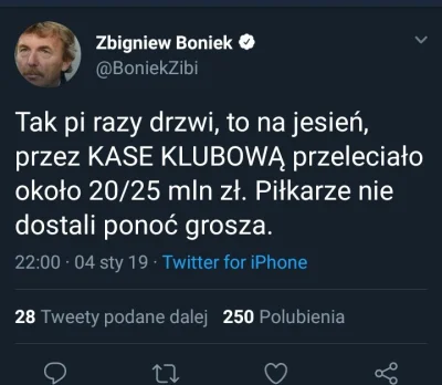 g.....i - Piłkarze nie dostali kasy, wiceprezes pisze na Twitterze że dostał 8 tysięc...