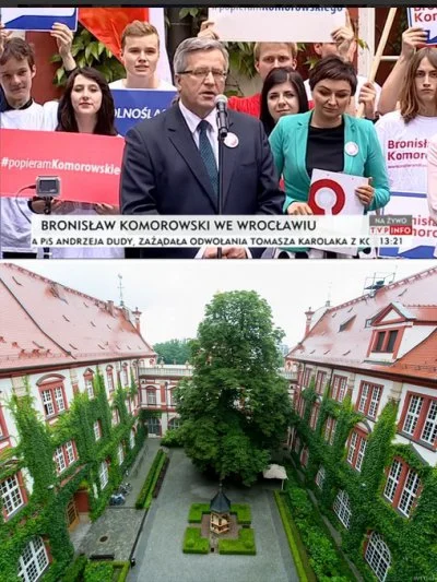 m.....1 - Komorowski konsekwentnie unika otwartych dla wyborców przestrzeni. Ujęcie z...