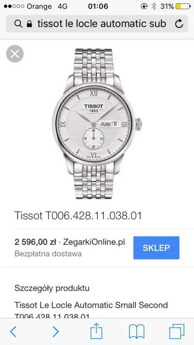 Mbw3 - Panowie, chce sobie kupić porządny zegarek mechaniczny za około 2.5 tys. Ponad...