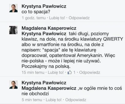 jadi - W wiecznej nienawiści do spacji, tak zostałem wychowany! Kto trzyma ze spacją,...