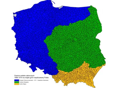 l.....0 - Podzielmy Polskę na RFP - Republikę Federalną Polski (niebieski) i PP - Pań...