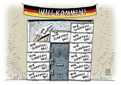 KilY - @Yogi282: Jak Niemcy kochają migrantów pokazuje dobrze ten obrazek. "Wir schaf...