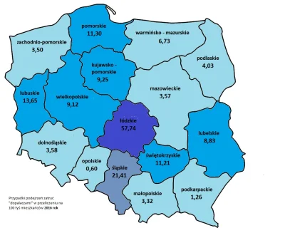 mambuziejakziemniaczek - Przypadki zatrucia dopalaczami na 100 tys mieszkancow.
Lodz...