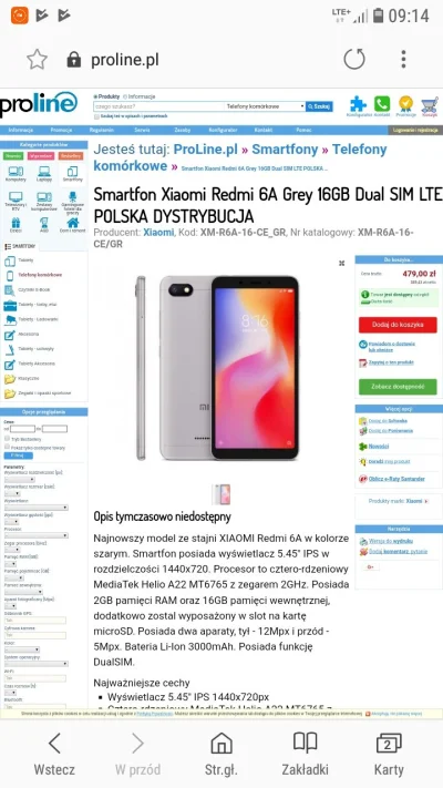 d.....a - @nokiae51 Redmi 6a jest dostępny. Kosztuje 479 zł.