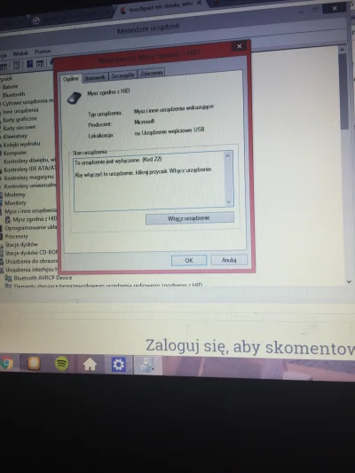 hf3_confirmed - #informatyka 
Pomocy !! Nie działał mi touchpod w laptopie ale działa...