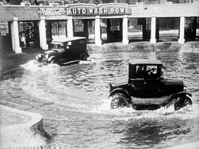 N.....h - Auto Wash Bowl, myjnia podwozia w Chicago.
#fotohistoria #1924