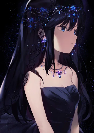 S.....z - #randomanimeshit #originalcharacter #blueeyes #longhair #blackhair #anime