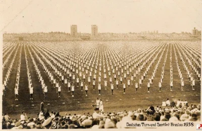 Domciu - Niemieckie Święto Sportu i Gimnastyki, Pola Marsowe, 1938.
#wroclaw #bresla...