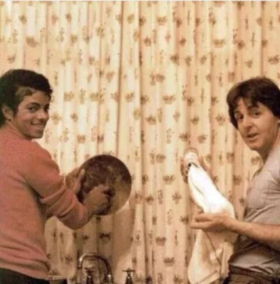 orbitowski - Micheal Jackson i Paul McCartney zmywający naczynia. #ciekawostki #fotoh...