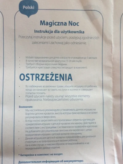 Pandek - #heheszki Żona zamówiła małemu karuzelę nad łóżeczko, a tam taka instrukcja ...