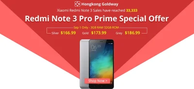 sephot - Promocja tylko jutro na telefon Xiaomi Redmi Note 3 Pro Prime u #goldway z o...