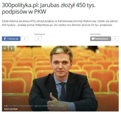 Nivis - Jarubas złożył 450 tys. podpisów w PKW

Jak myślicie mirki? Czyżby szykował...