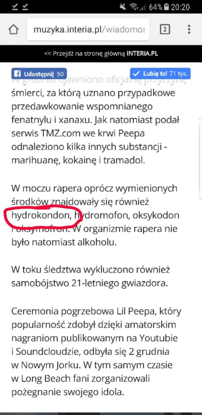 Gospodarka_Komunalna - Oficjalna przyczyna zgonu lil peepa ujawniona. Hydrokondon. 
...
