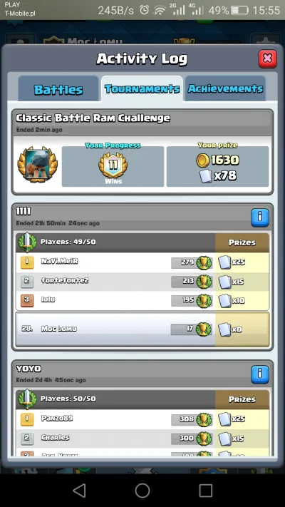 pan-bartolomeu-dias - Jak wam idzie battle ram challenge #clashroyale ? Mi udało się ...