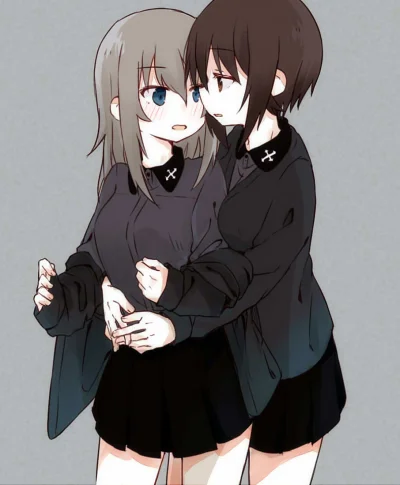 l.....f - #randomanimeshit #girlsundpanzer #erikaitsumi #mahonishizumi #yuri #pixiv #...