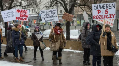 lobo7626 - Biedaków poniósł rewolucyjny entuzjam - poniżej protest KOD Warszawa 2017 ...