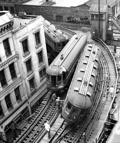 D.....b - Wypadek kolejowy w Chicago 24 maja 1953 roku, ale #mirkiwidziałytonażywo #z...