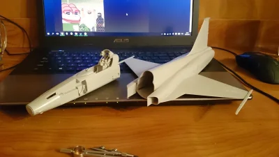 Cezetus - Jaram się. Kupiłem sobie model F-5E w skali 1:32 i składam go wieczorami po...