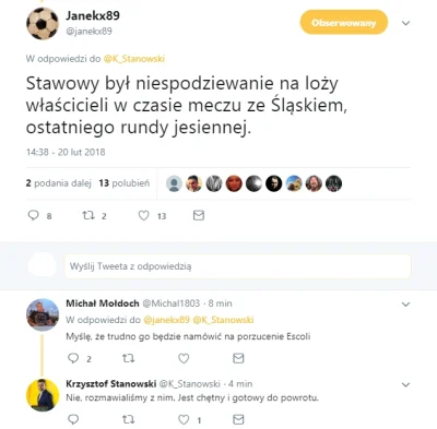 kierunkowskaz - #ekstraklasa
Czyżby niedługo znów była możliwość zobaczenia na ławce...