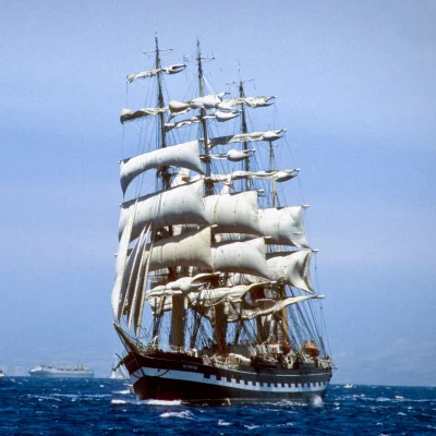 mokry - Żaglowiec Kruzensztern zaprasza na pokład
#historia #morze #statki #gdynia #...