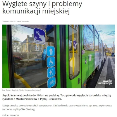 m.....k - Znowu tramwaj w #szczecin wolniej zakręcywuje bo mu się szyny wygły ¯\\(ツ)\...