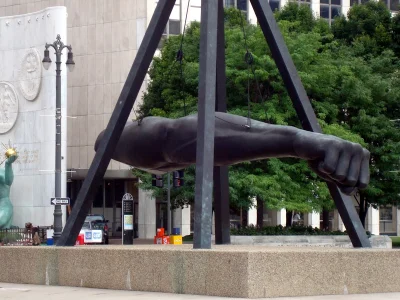 thrawn41 - Pomnik Czarnych Panter w Detroit. W przeciwieństwie do flag Konfederacji t...