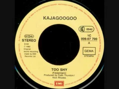 zloty_wkret - #80s #mirkohity80s #muzyka 
Kajagoogoo- Too Shy