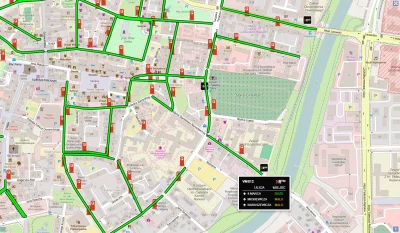 Under89 - @AfterForever: VMS12 pokazuje MAŁO miejsc, a ulice podświetlone na zielono.
