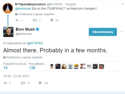 O.....Y - Elon Musk poinformował, że aktualizacja planu budowy nadchodzącej wielkiej ...