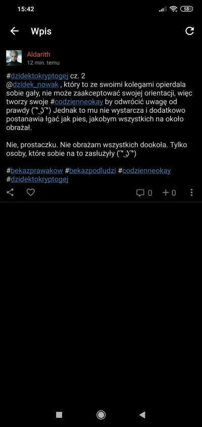 dzidek_nowak - No i mamy kolejny wpis tego czegoś z serii - Drogi pamietniczku mija k...