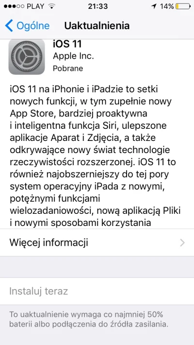 luk1710 - Dlaczego nie moge nacisnąc instaluj teraz? Co jest nie tak? #iphone #apple